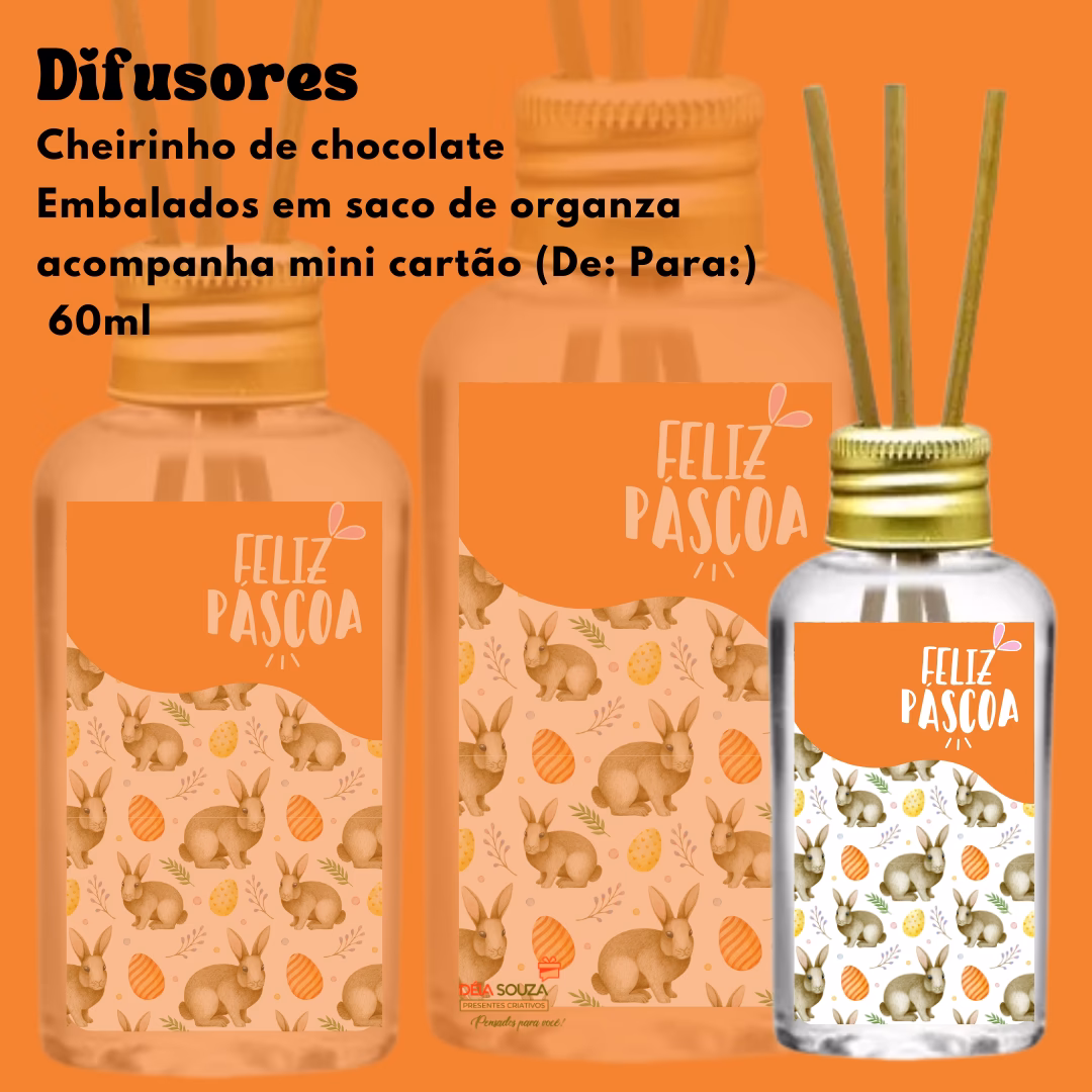 Mini Difusor Páscoa em frasco PET 60ml