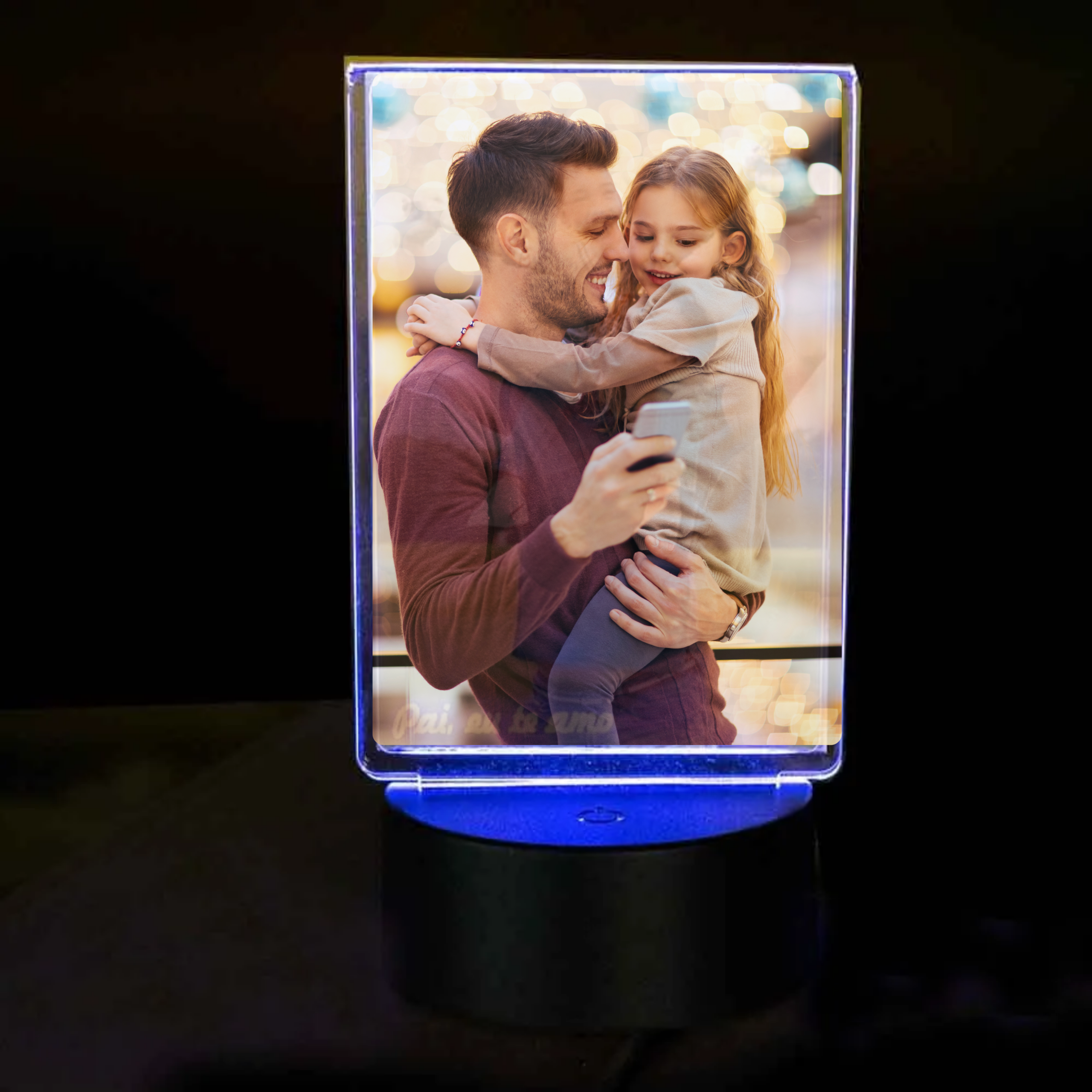 Luminária Acrílico com impressão permanente e com led de iluminação