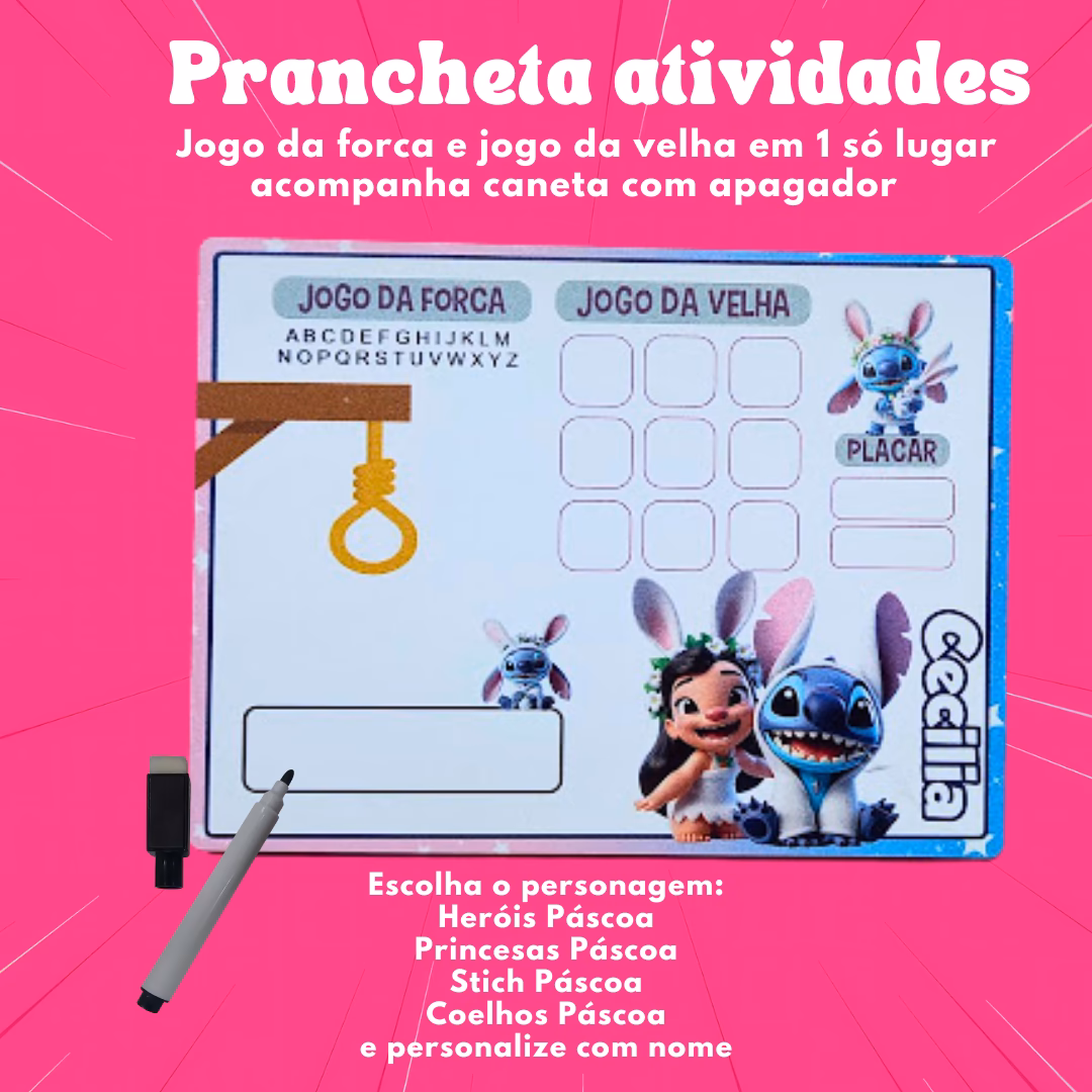 Prancheta atividades