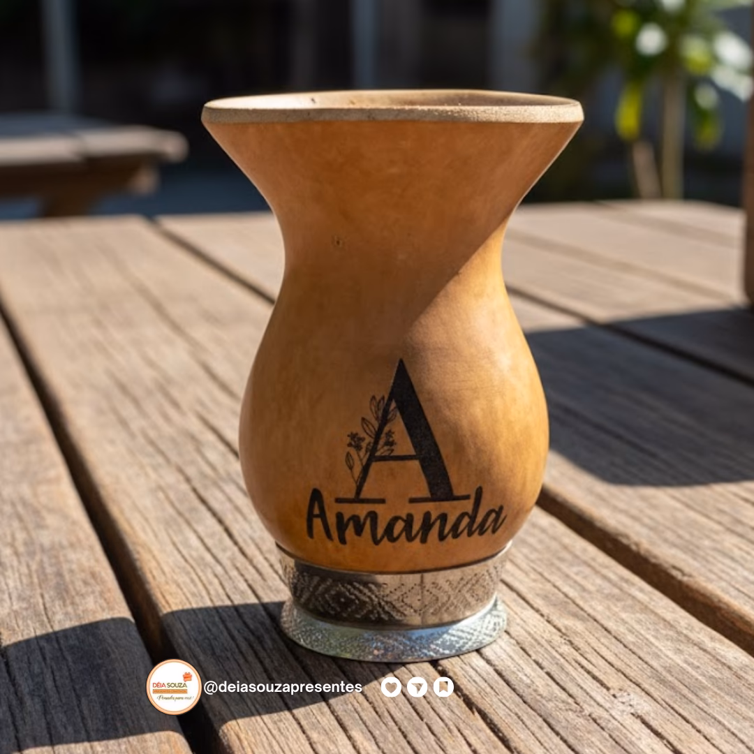 Cuia de Porongo Dia Internacional da Mulher - Gravação a laser