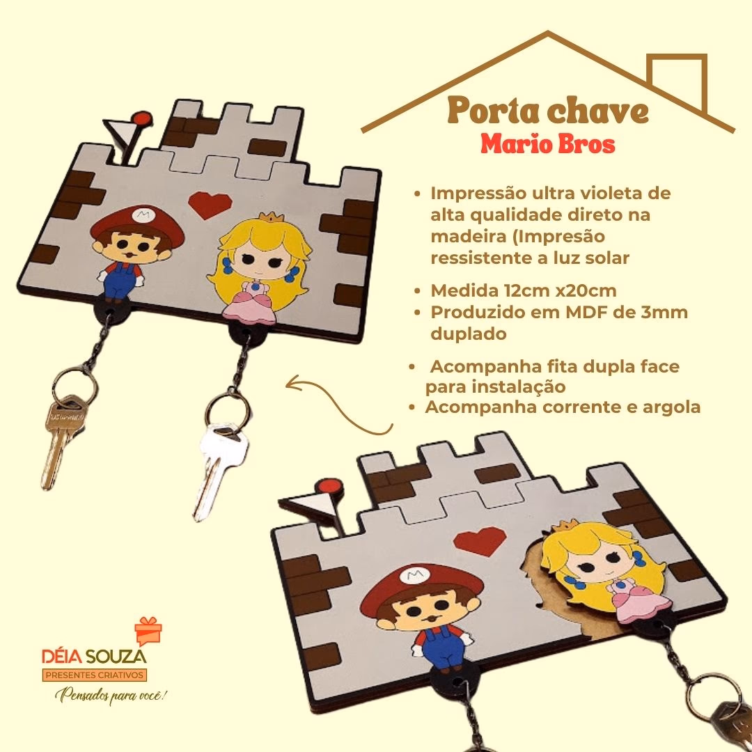 Porta Chave Super Mario