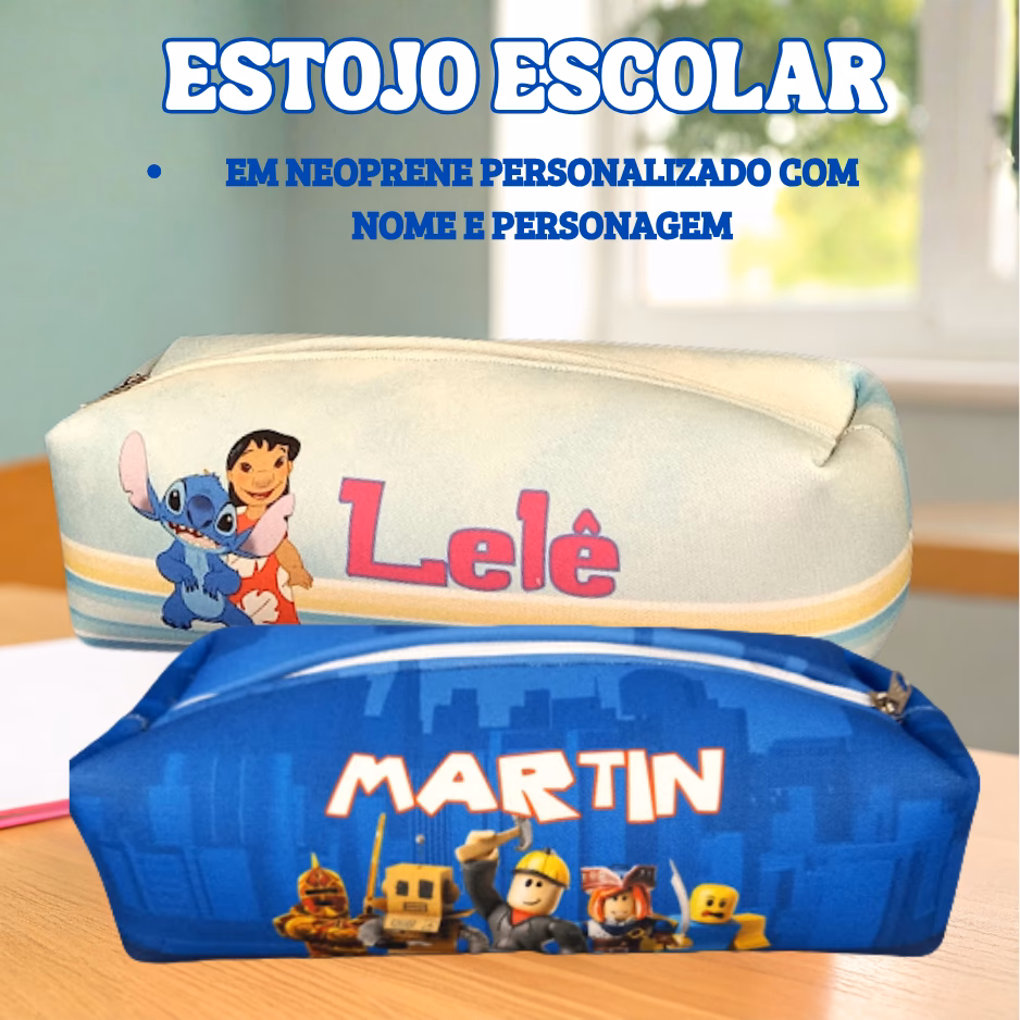 Estojo escolar personalizado