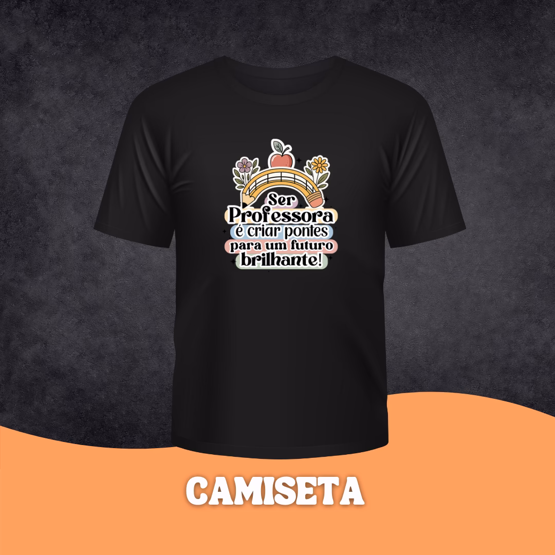 Camiseta Poliéster Colorida Personalizada Professores