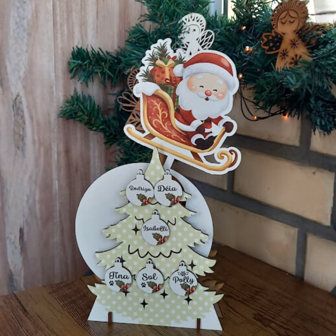 Árvore Família Pendulo Papai Noel