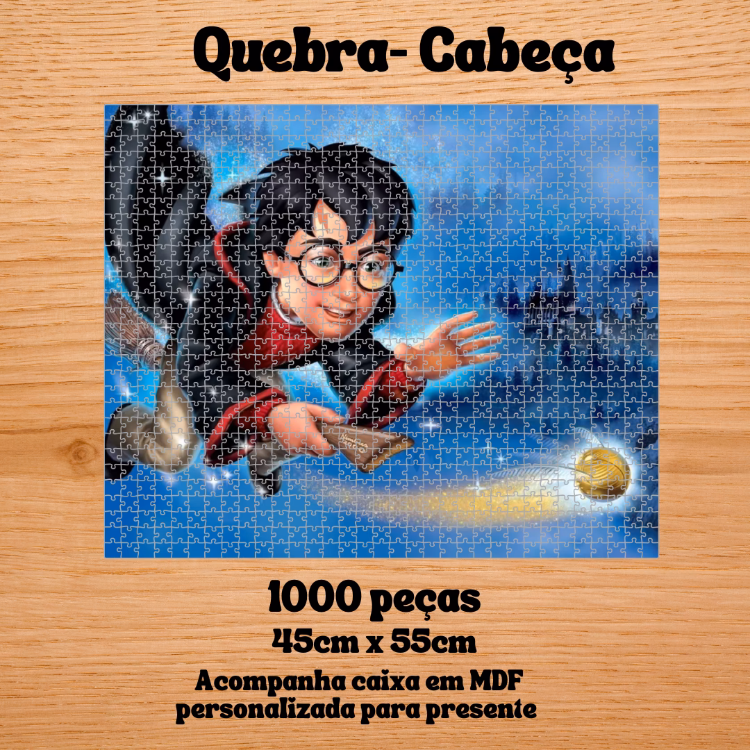 Quebra-Cabeça de madeira com foto e impressão permanente 1000 peças (45cmx55cm) com caixa de madeira Personalizada