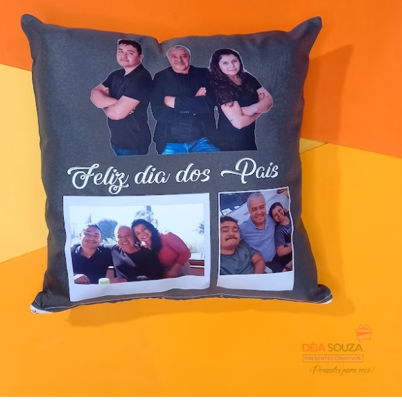 Almofada Capa Colorida Personalizada Dia dos Pais