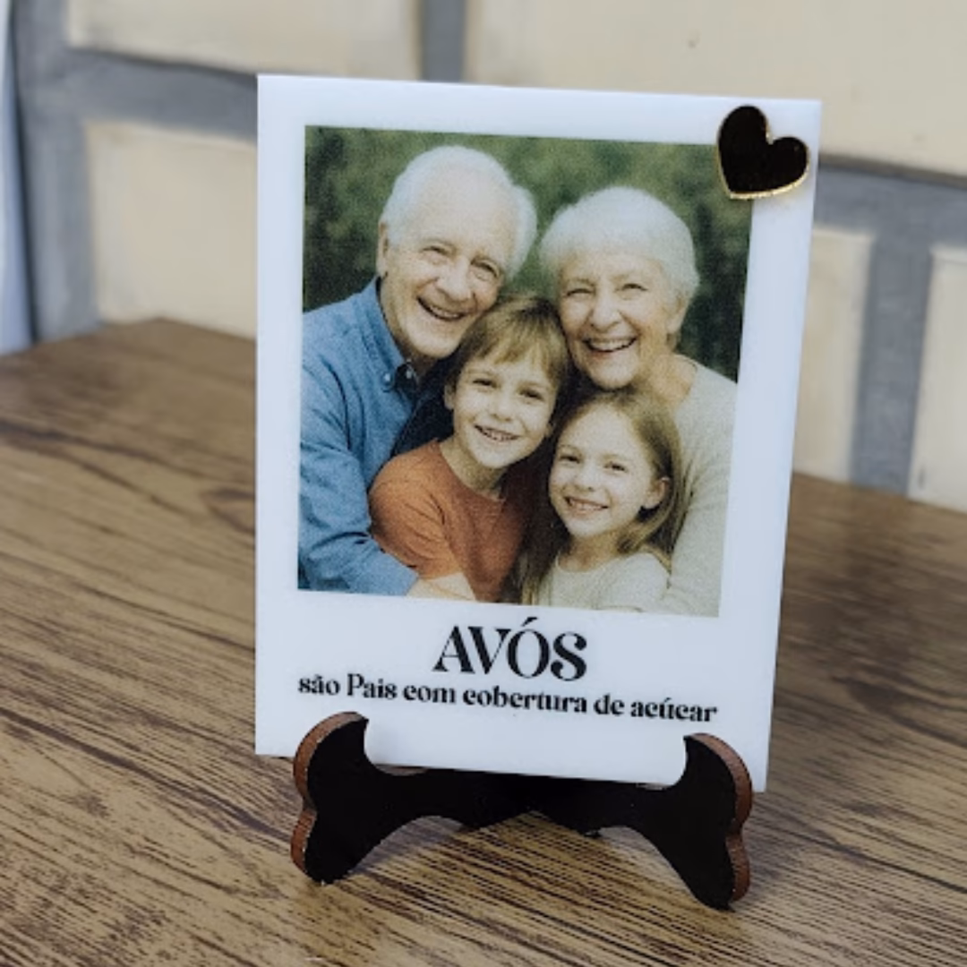 Polaroide Avós em Acrílico